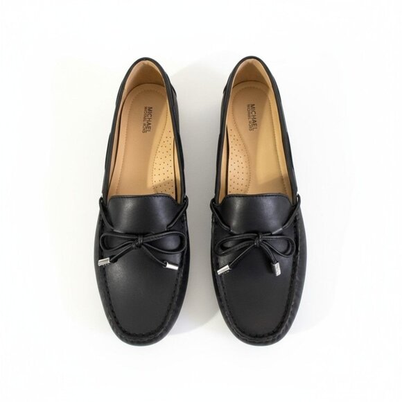 Michael Kors Sutton Moccasin Driver Flat Shoes Black Size 10 Women’s - Picture 1 of 7